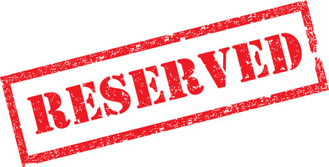 Reserved Stamp - Vector, Text Sign & Symbol Illustration.