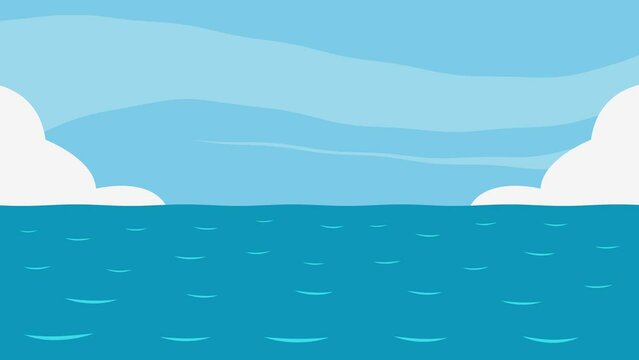 Beautiful turquoise water on the sea
