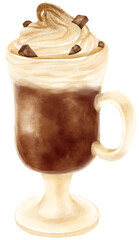 chocolate drink watercolor