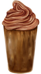 chocolate drink watercolor
