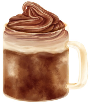 chocolate drink watercolor