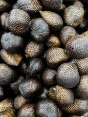 close up Salak (Indonesian fruit) sell in the market