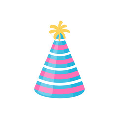 Vector party hat. colorful conical hat For wearing in the New Year's party.