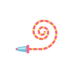 Party Blower Vector. Trumpets for birthday parties