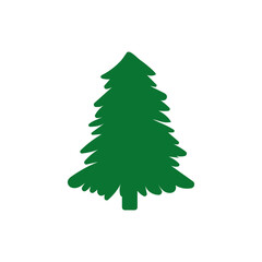 Christmas tree. A pine tree decorated with colorful lights to celebrate Christmas.