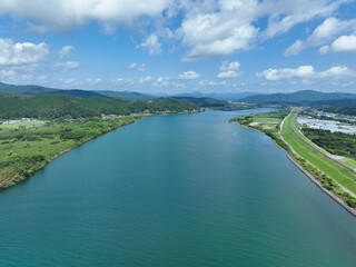 高知県四万十市　四万十川　下流の風景