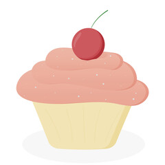 cupcake with cherry