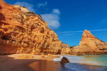Fototapeta na wymiar The famous beach of Praia dos Caneiros.
