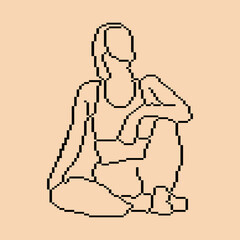 Pixeled human element