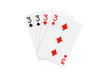 Royal Flush playing cards on a white background.
