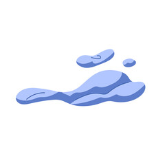 Abstract steam cloud puffs silhouette. Smoke cloud, exhausts trail from gas, fume, steam and dust. Isolated vector illustration