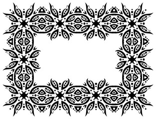 Clip art with isolated black fantasy frame