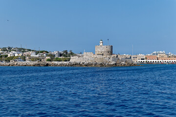 view of the old town of island country