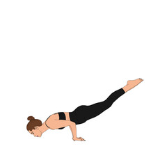 PNG Peacock Pose / Mayurasana. Flexible fashion woman doing practicing yoga asana balancing pose exercise illustration painting poster meditating person figure