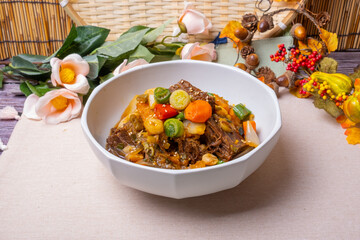 Delicious Korean food Braised Short Ribs - galbijjim