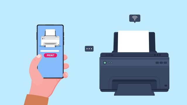 Document printing using smartphone with help of wireless printer 