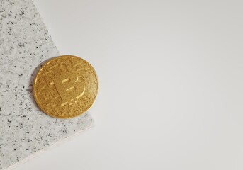 Finance and encryption of transactions in a secure currency. Digital banking services. 3d rendering.