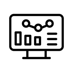 analysis line icon illustration vector graphic