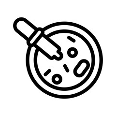 petri dish line icon illustration vector graphic