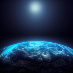 planet as seen in outer space. Earth as seen from space. View of blue planet Earth