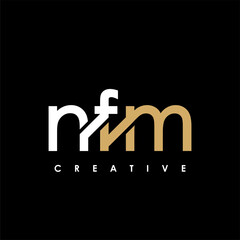 NFM Letter Initial Logo Design Template Vector Illustration