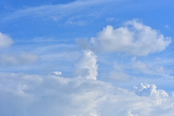 Beautiful sky. Cumulonimbus cloud and cirrus cloud