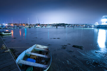 Warshash Harbour Late at Night, Hampshire