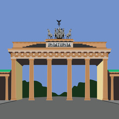 Brandenburg Gate Berlin Germany Vector
