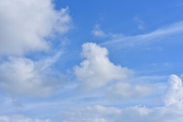 Beautiful sky. Cumulonimbus cloud and cirrus cloud