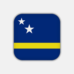Curacao flag, official colors. Vector illustration.