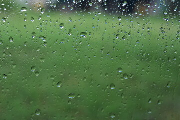 water drops on glass