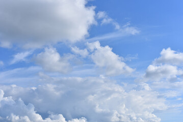 Beautiful sky. Cumulonimbus cloud and cirrus cloud