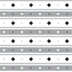 Plain Black White Grey BW Diamond Tilt Square Horizontal Line Stripe Dot Dash Line Circle Seamless Pattern Vector Illustration Tablecloth, Picnic mat wrap paper, Mat, Fabric, Textile, Scarf