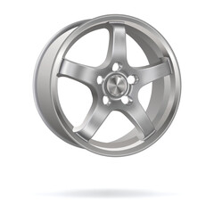 Obraz premium Vector illustration, car wheel, steering wheel realistic 3d icon
