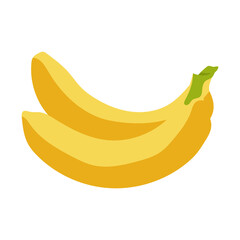 Banana fruit. fruit in a simple illustration with gradient color