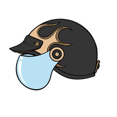 Motorcycle classic helmet