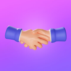 Business Handshake 3d hand work corporate deal teamwork greeting friendship hand gesture
