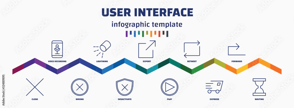 Poster infographic template with icons and 11 options or steps. infographic for user interface concept. inc