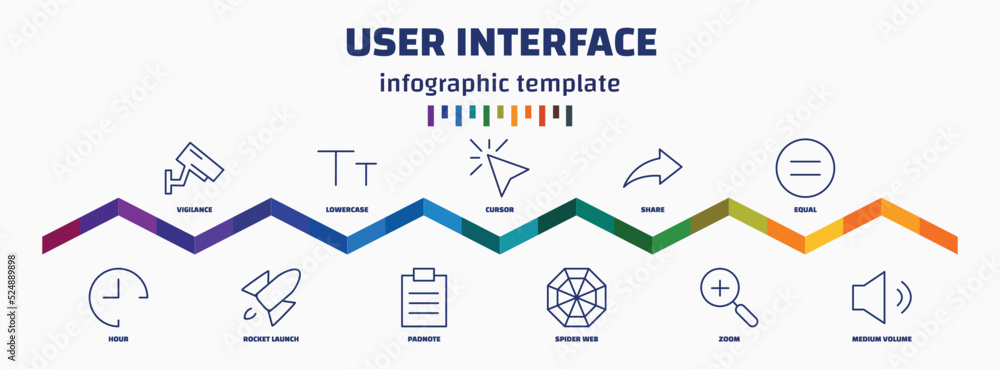 Poster infographic template with icons and 11 options or steps. infographic for user interface concept. inc