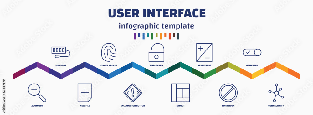 Poster infographic template with icons and 11 options or steps. infographic for user interface concept. inc