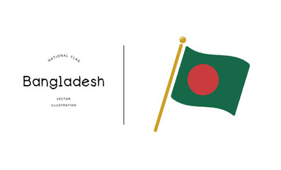 バングラデシュの国旗アイコン ベクターイラスト
