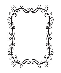 Black border frame. vector illustration