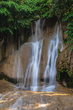 Beautiful landscape view of Sai yok noi waterfall kanchanaburi.Sai Yok Noi is a waterfall, also known as Khao Phang Waterfall. © Sumeth