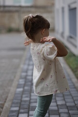 portrait of a little child in sibiu romania 