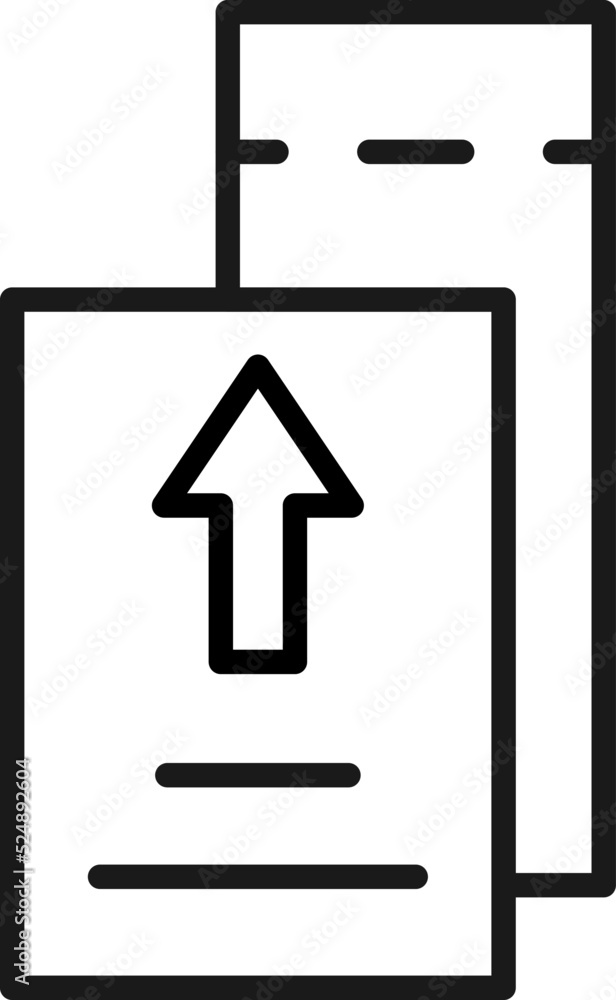Poster ticket for transport and travel sign. monochrome and minimalistic vector sign. editable stroke. vect