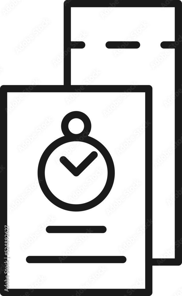 Poster ticket for transport and travel sign. monochrome and minimalistic vector sign. editable stroke. vect