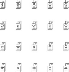 Ticket for transport and travel sign. Monochrome and minimalistic vector sign. Line icon set with icons of arrow, user, paw, star, check, speech bubble, cube, pen etc on ticket