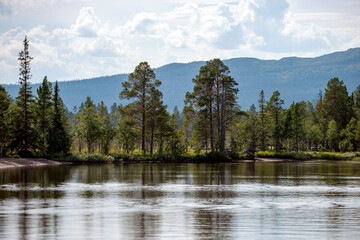 lake in the mountains, åre.jämtland. norrland sverige sommar årstid,sweden