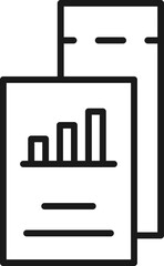 Ticket for transport and travel sign. Monochrome and minimalistic vector sign. Editable stroke. Vector line icon of progress bar on ticket