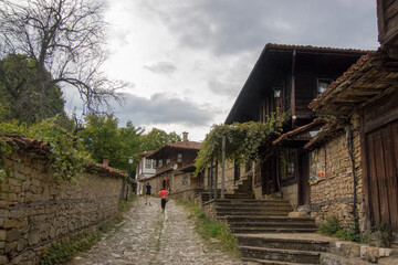 Fototapeta na wymiar Street in the village of Zheravna, Bulgaria